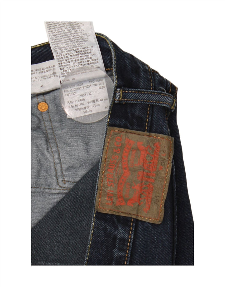 Levi's Herre 751 Straight Jeans W34 L32 Marineblå Bomuld