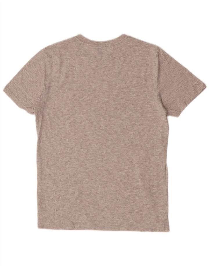 Reiss Herre T-Shirt Top Lille Grå Bomuld