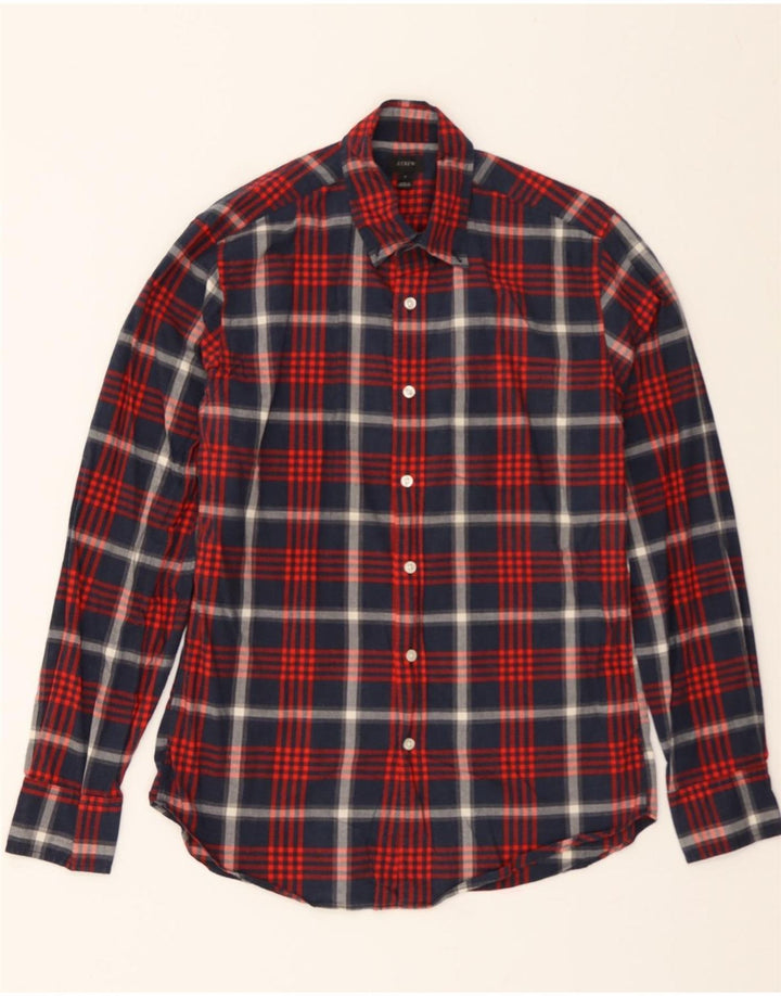 J. CREW Mens Shirt Small Navy Blue Check Cotton Vintage J. Crew and Second-Hand J. Crew from Messina Hembry 