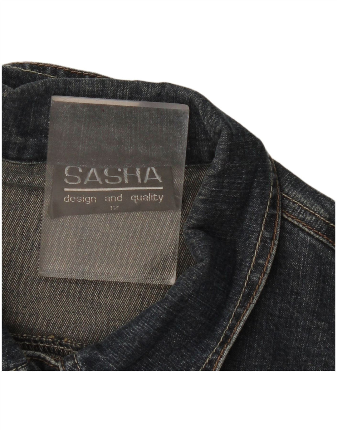 SASHA Dame denimjakke UK 12 Medium Navy Blue