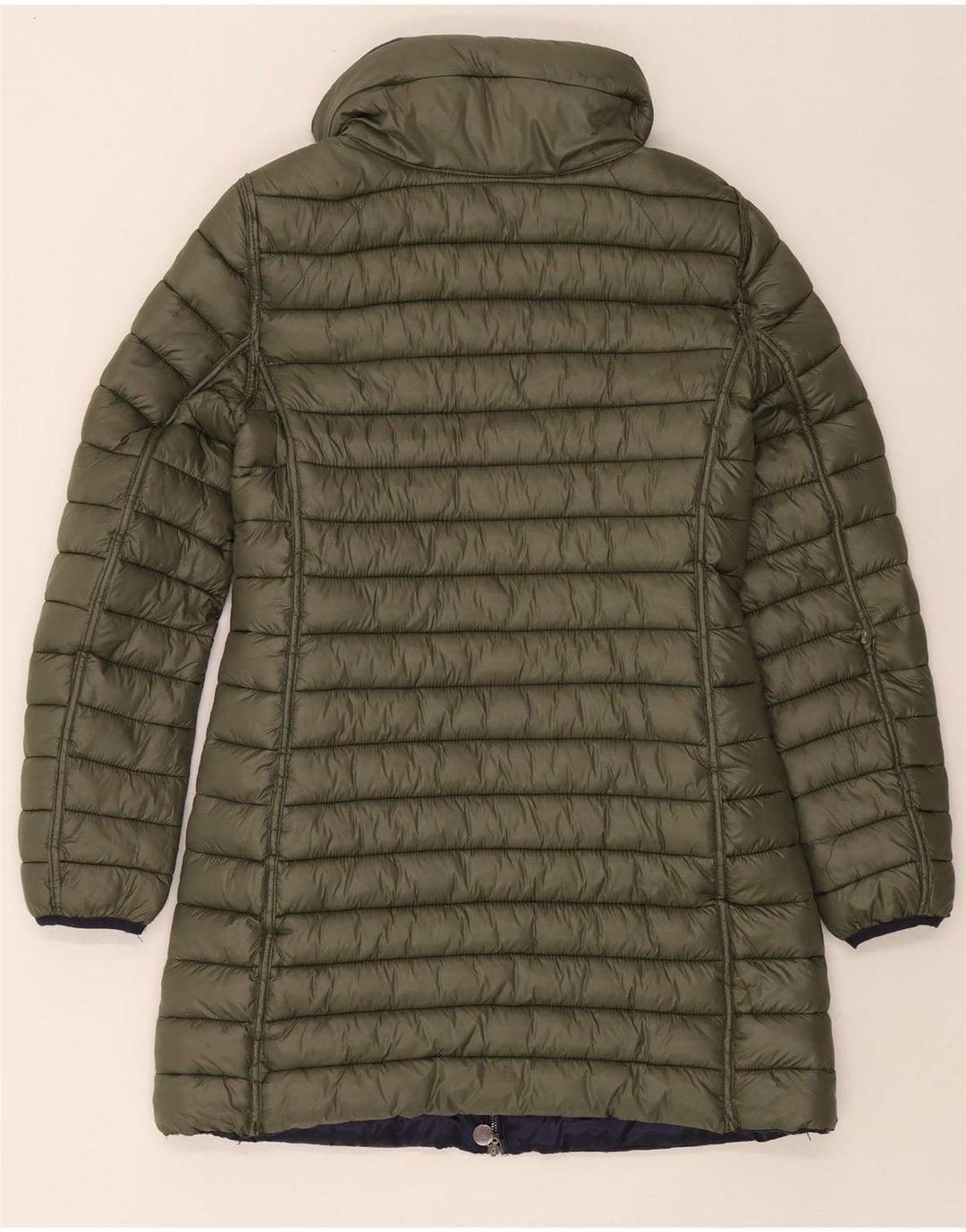Colmar Dame Hætte Vendbar Polstret Frakke UK 12 Medium Navy Blue Nylon