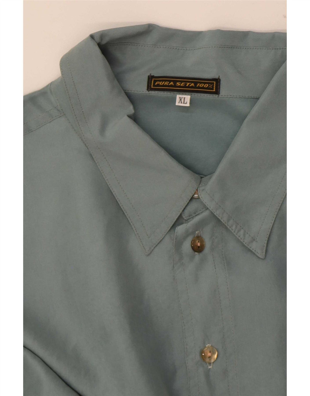 Vintage herreskjorte XL grøn silke