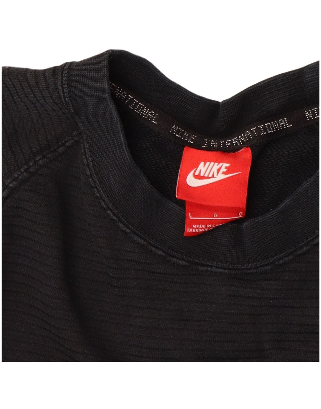 NIKE Sweatshirt til mænd, stor sortstribet bomuld