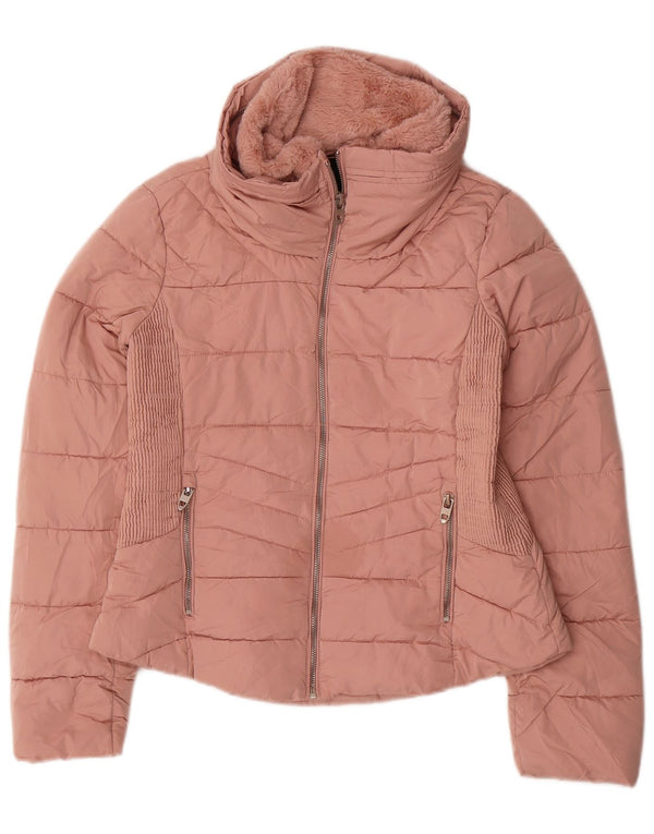Zara Dame Polstret Jakke UK 14 Medium Pink