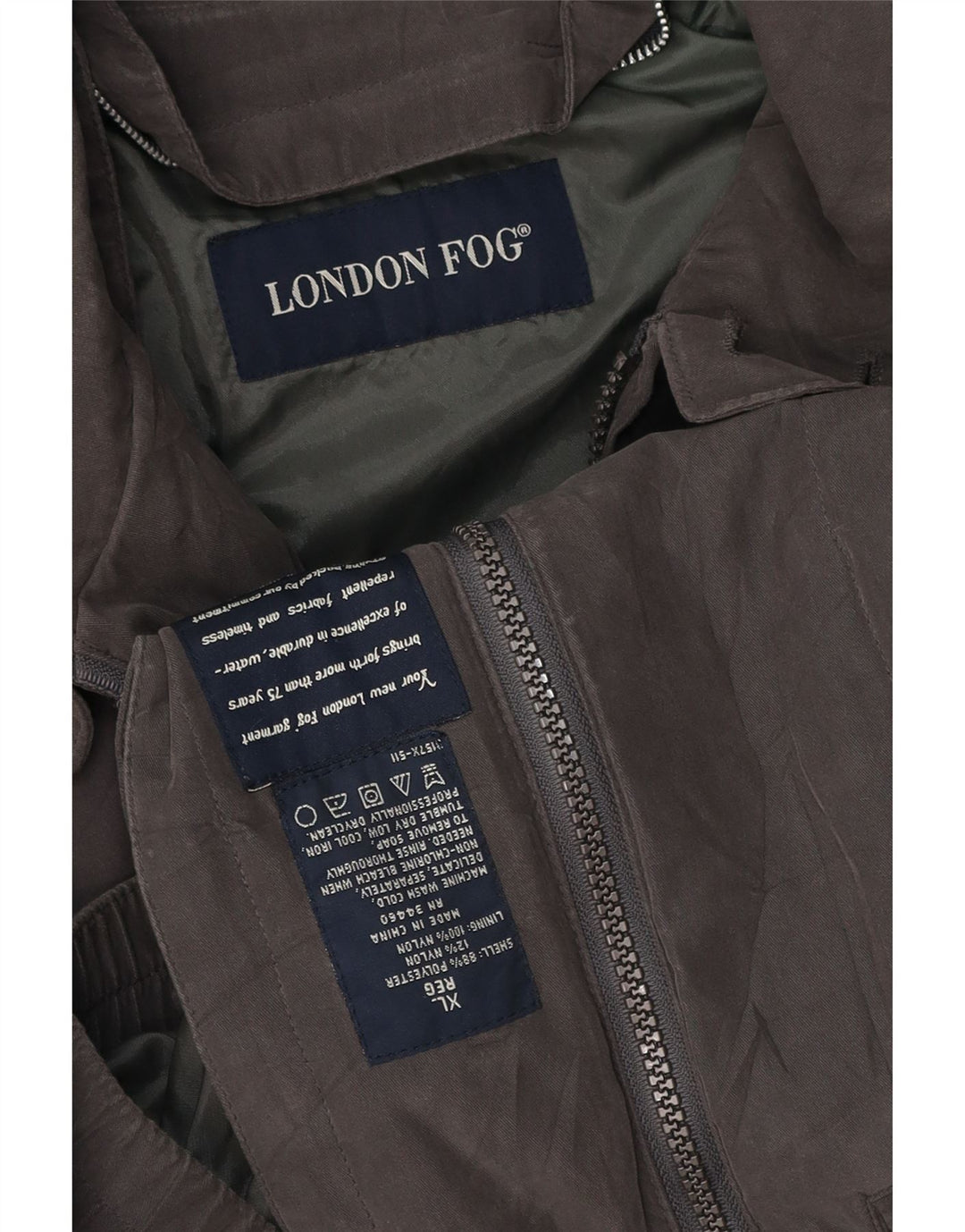 LONDON FOG Bomberjakke til mænd UK 42 XL Grå polyester
