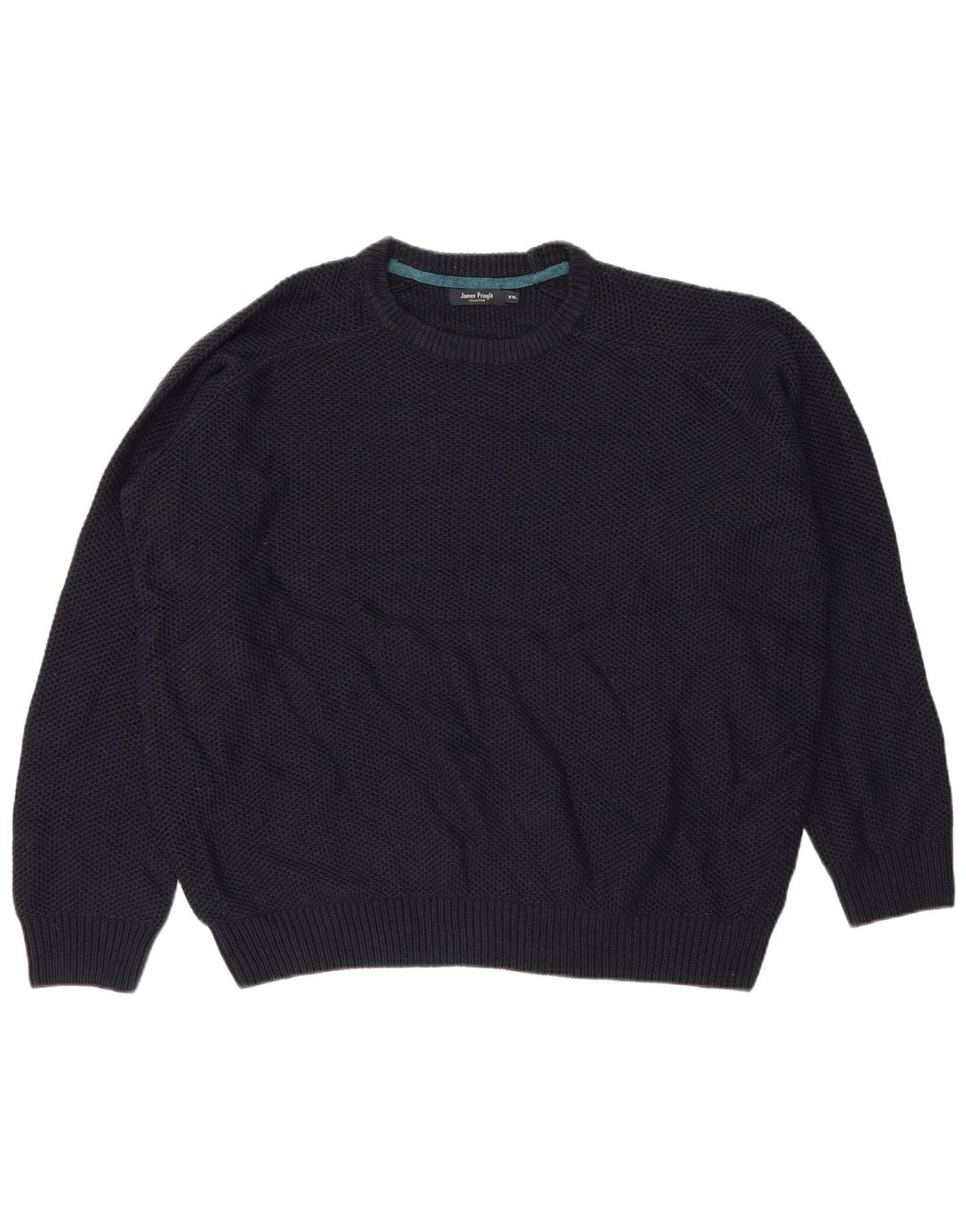 JAMES PRINGLE Herre rund hals sweater 2XL marineblå akryl
