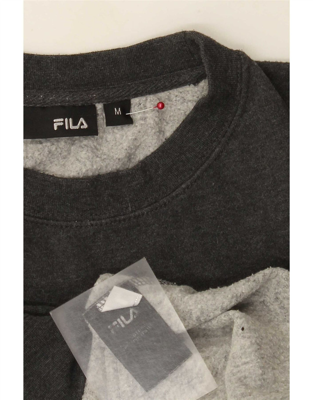 Fila Herre Grafisk Regular Fit Sweatshirt Jumper Medium Grå Bomuld