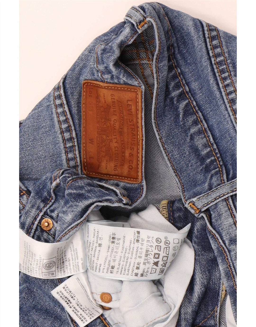 Levi's Herre 511 Slim Jeans W33 L34 Blå Bomuld