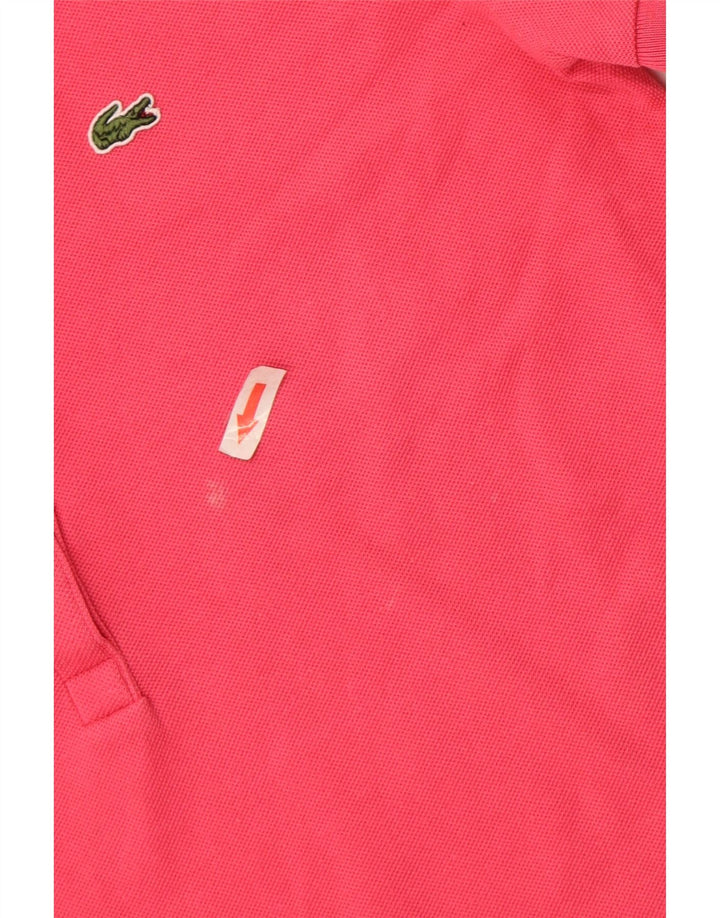 Lacoste Dame Polo Shirt Størrelse 40 Medium Pink Bomuld
