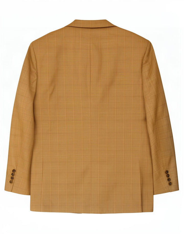 Burberry Herre 3-knaps blazerjakke IT 54 Stor beige ternet uld