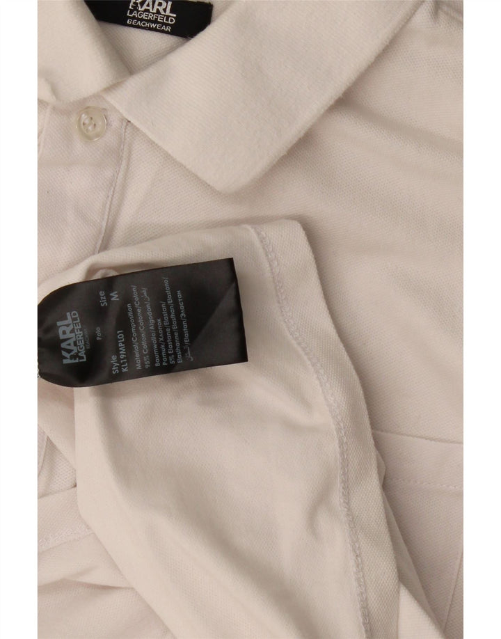 Karl Lagerfeld herre poloshirt Medium hvid bomuld