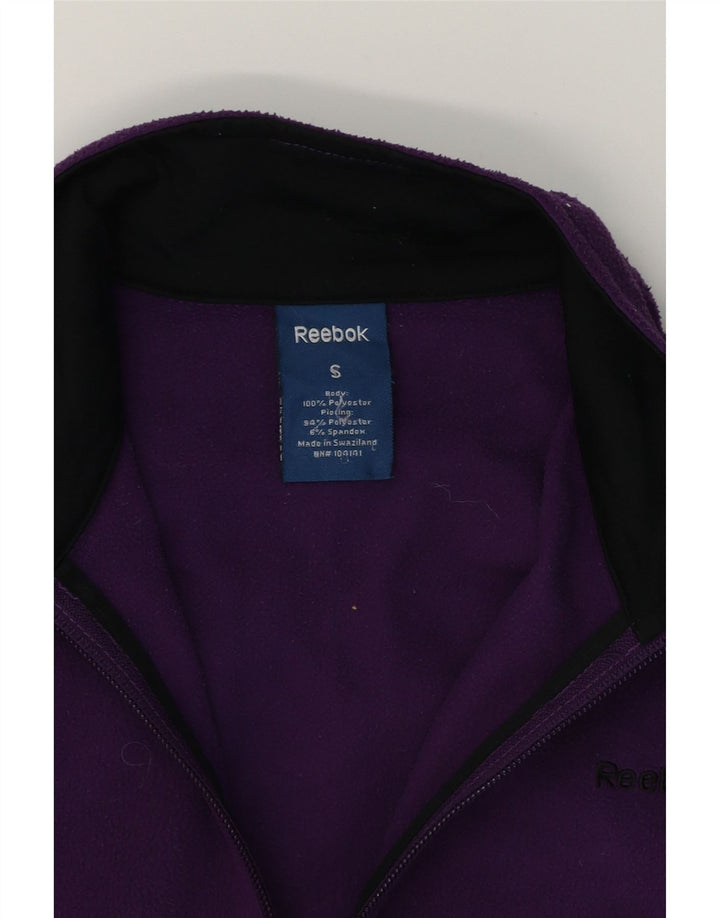 REEBOK Womens Fleece Jacket UK 10 Small Purple Polyester Vintage Reebok and Second-Hand Reebok from Messina Hembry 