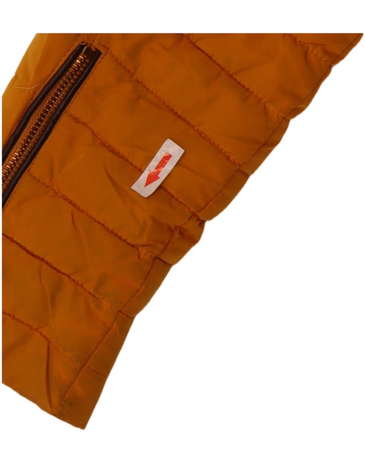 Zara Dame Crop Polstret Jakke UK 10 Lille Gul