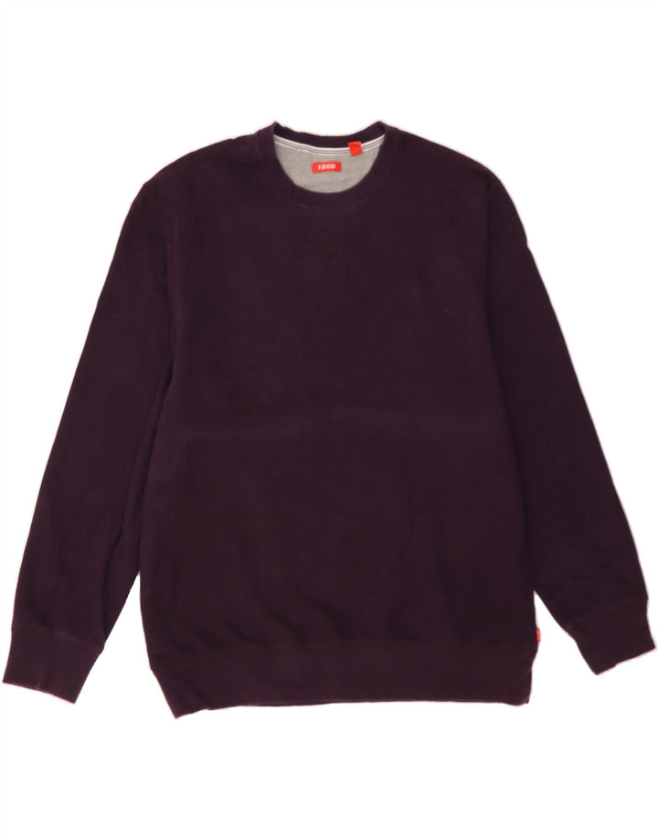 IZOD Mens Sweatshirt Jumper Large Purple Cotton Vintage Izod and Second-Hand Izod from Messina Hembry 