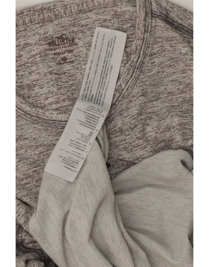 Hollister Herre Top Langærmet Lille Grå Flecked Bomuld