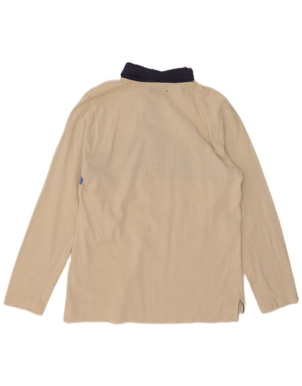Kappa Langærmet Rugby Polo Shirt Lille Beige Colourblock Bomuld
