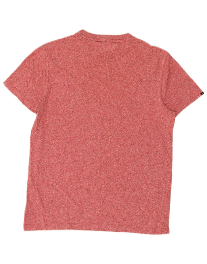 Superdry T-shirt top til mænd Medium rød flækket bomuld