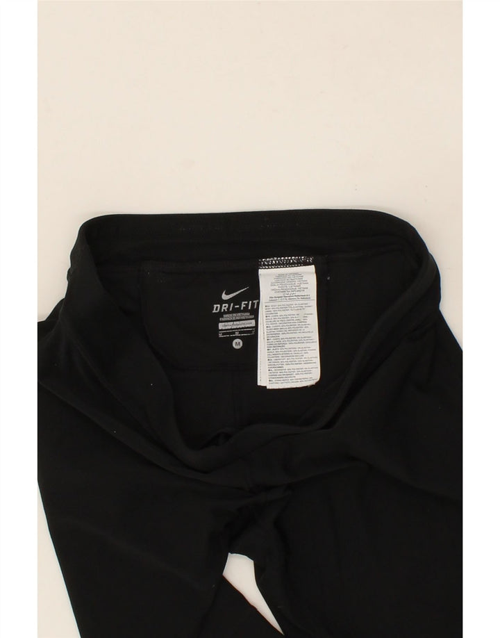 NIKE Womens Dri Fit Bermuda Sport Shorts UK 12 Medium  Black Polyester Vintage Nike and Second-Hand Nike from Messina Hembry 