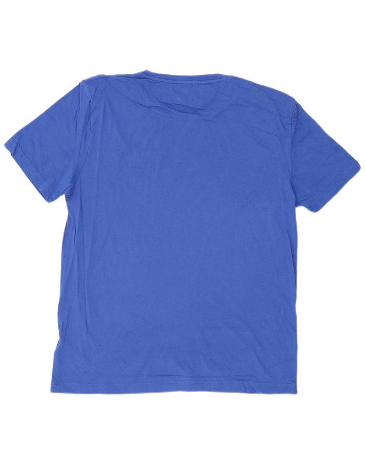 TOMMY HILFIGER Herre grafisk T-shirt Top 2XL Blå Bomuld