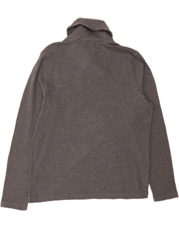 MICHAEL KORS Mens Shawl Neck Sweatshirt Jumper XL Grey Pinstripe Polyester Vintage Michael Kors and Second-Hand Michael Kors from Messina Hembry 