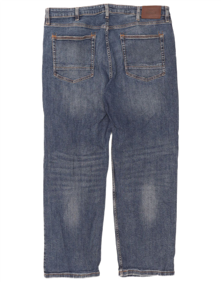 Marks & Spencer Herre Straight Jeans SW38 L31 Blå Bomuld