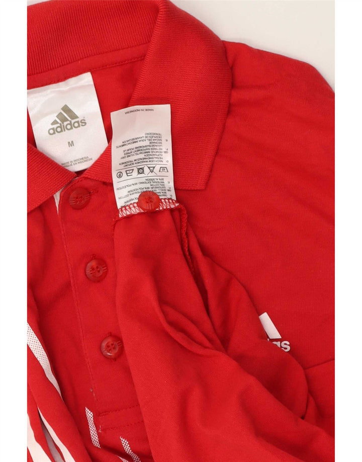 Adidas herre poloshirt Medium rødstribet bomuld