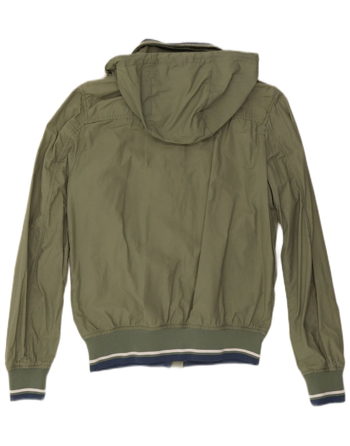 Playlife Herre Hooded Bomber Jacket UK 38 Medium Green