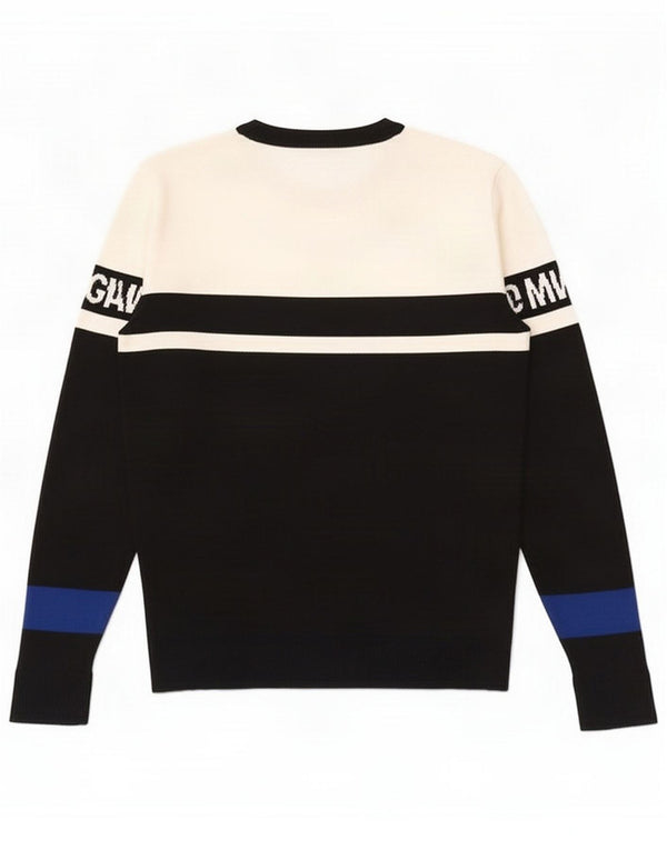 Jack & Jones grafisk sweater med rund hals til mænd Medium Sort Farveblok
