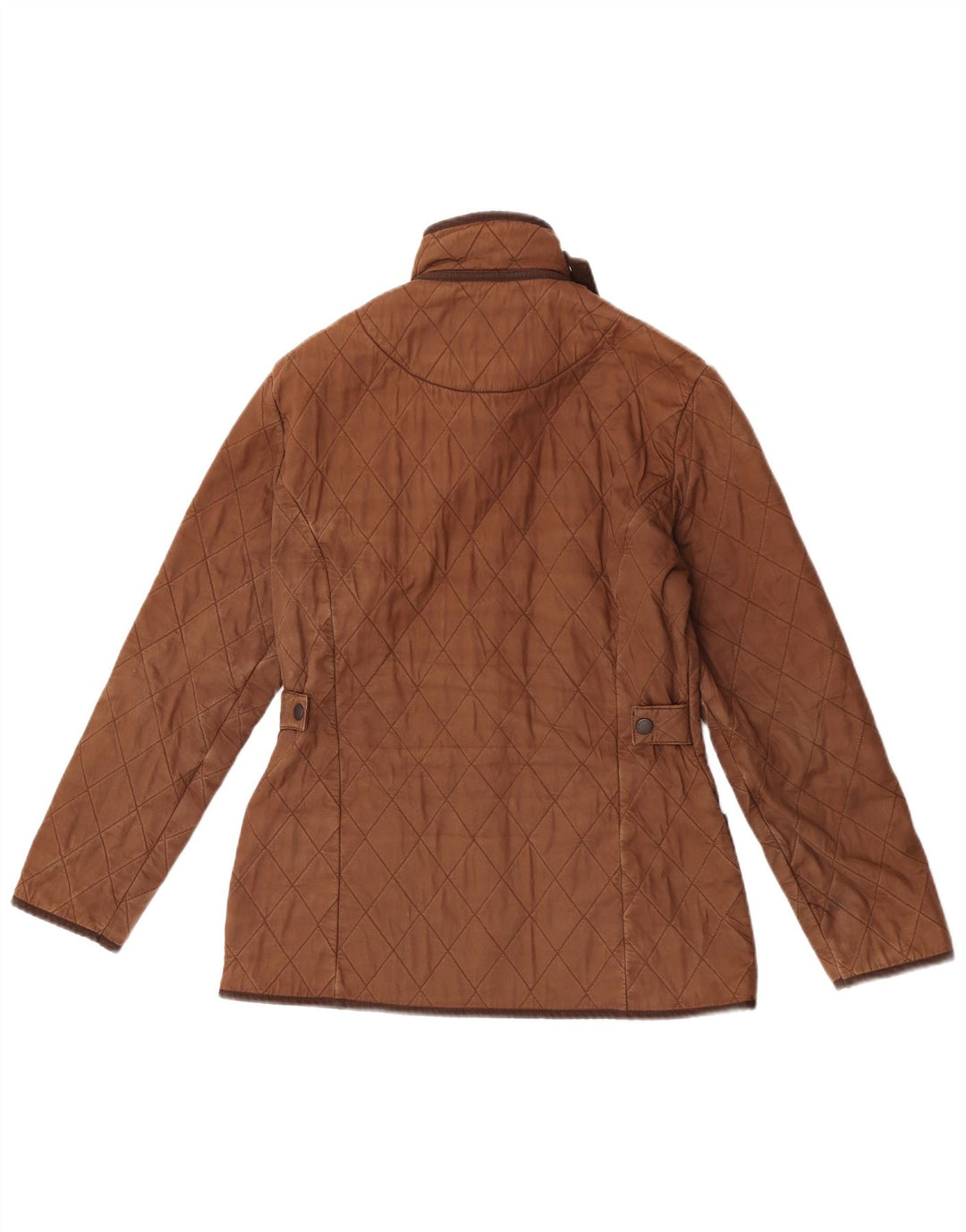 Barbour Quiltet jakke til kvinder UK 10 Lille brun bomuld