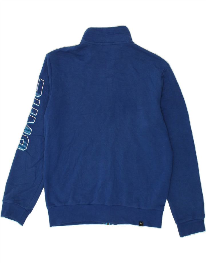 PUMA Mens Graphic Tracksuit Top Jacket Small Navy Blue Vintage Puma and Second-Hand Puma from Messina Hembry 