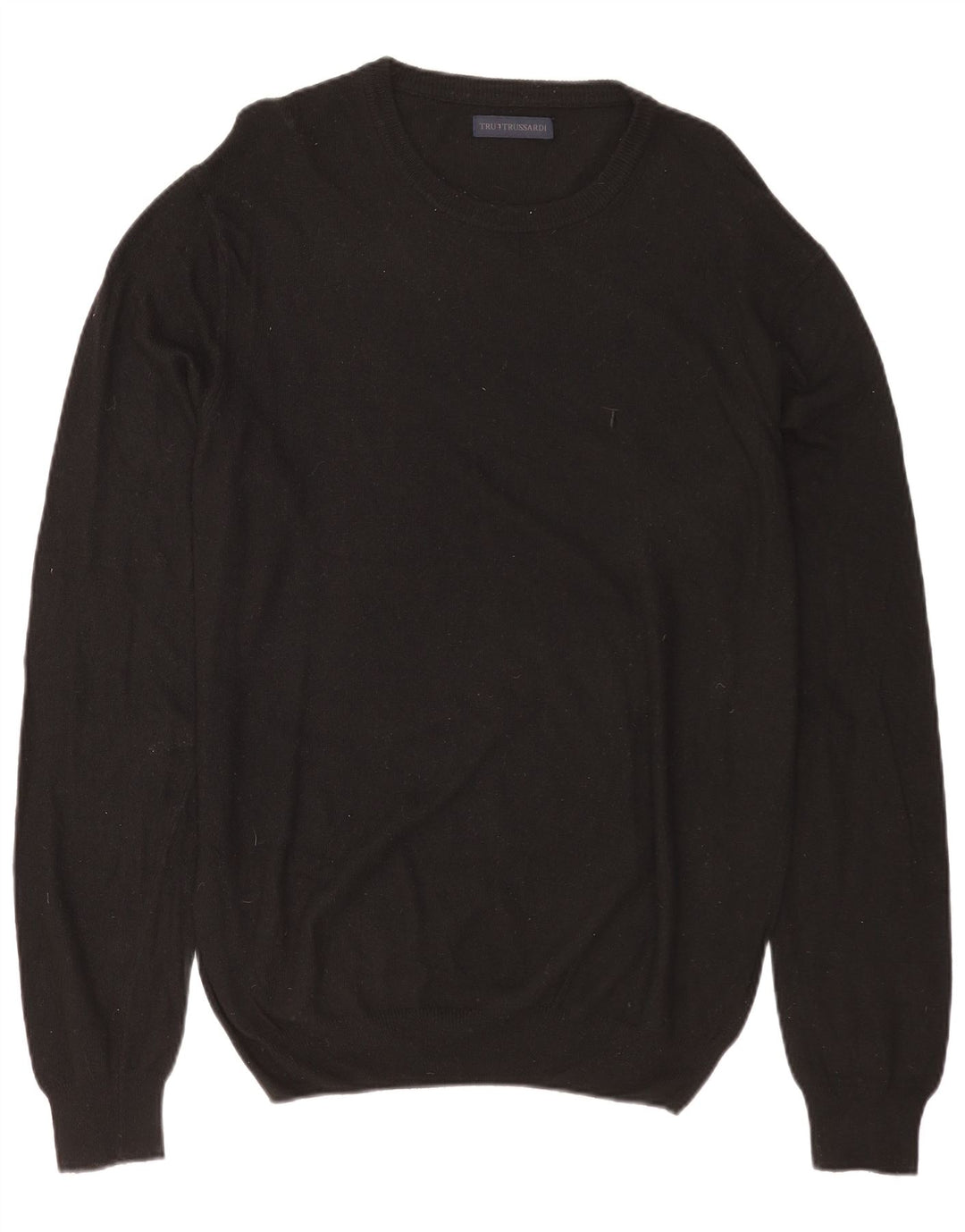 TRUSSARDI Herre Boat Neck Jumper Sweater Stor Sort Polyamid