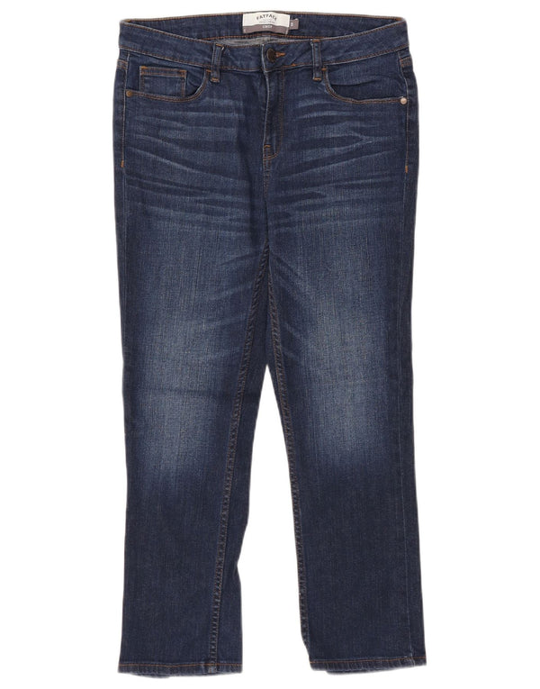 Fat Face Dame Slim Cropped Jeans UK 10 Small W30 L24 Blue Cotton