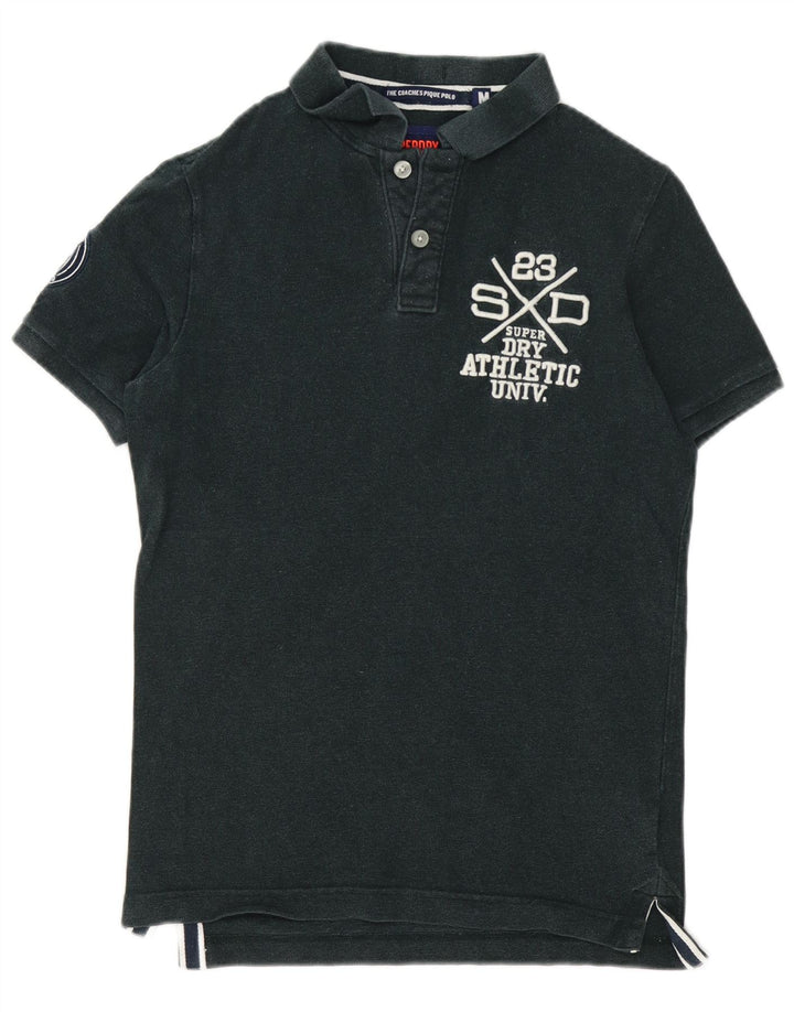 Superdry grafisk poloshirt til mænd mellemgrøn bomuld