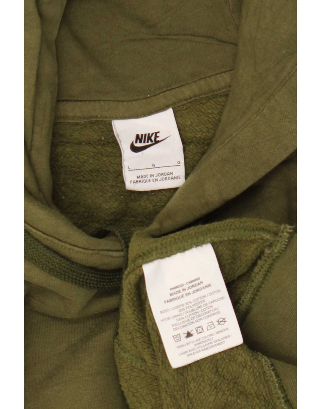Nike Herre hættetrøje Jumper Large Khaki Bomuld
