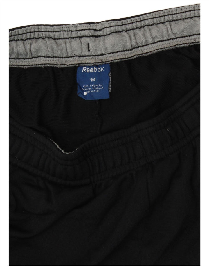 REEBOK Womens Tracksuit Trousers UK 14 Medium Black Polyester