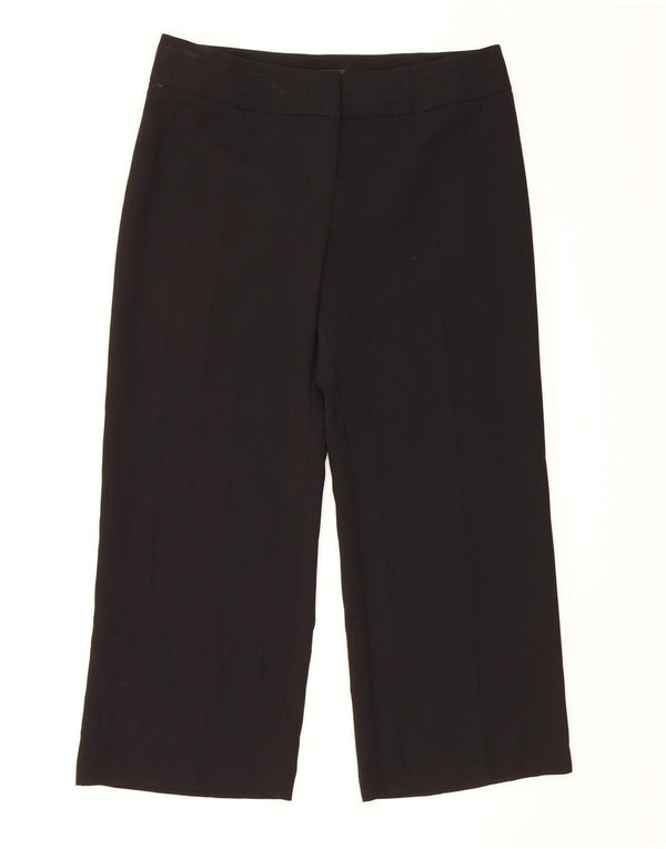 Marks & Spencer Kvinder Casual Bukser med brede ben UK 16 Large W34 L28 Sort