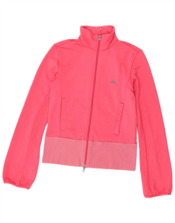 ADIDAS Dame Clima 365 Grafisk træningsdragt Topjakke UK 10 Lille Pink