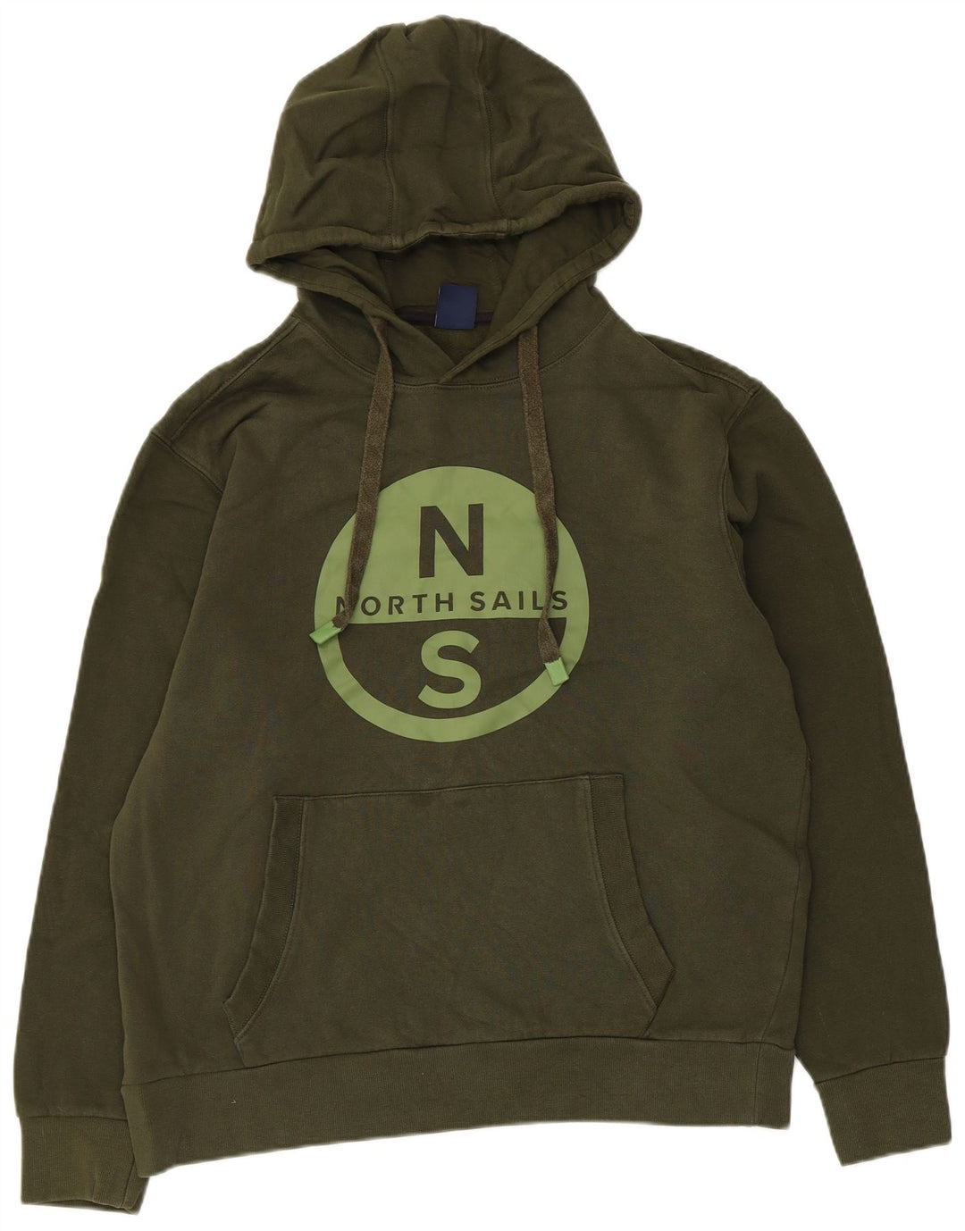 North Sails Herre Grafisk Hoodie Jumper Stor Khaki Bomuld