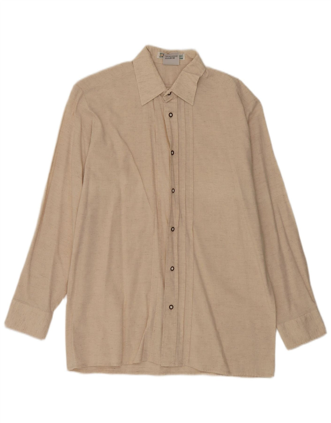 Vintage herreskjorte str. 40 Medium Beige Silke