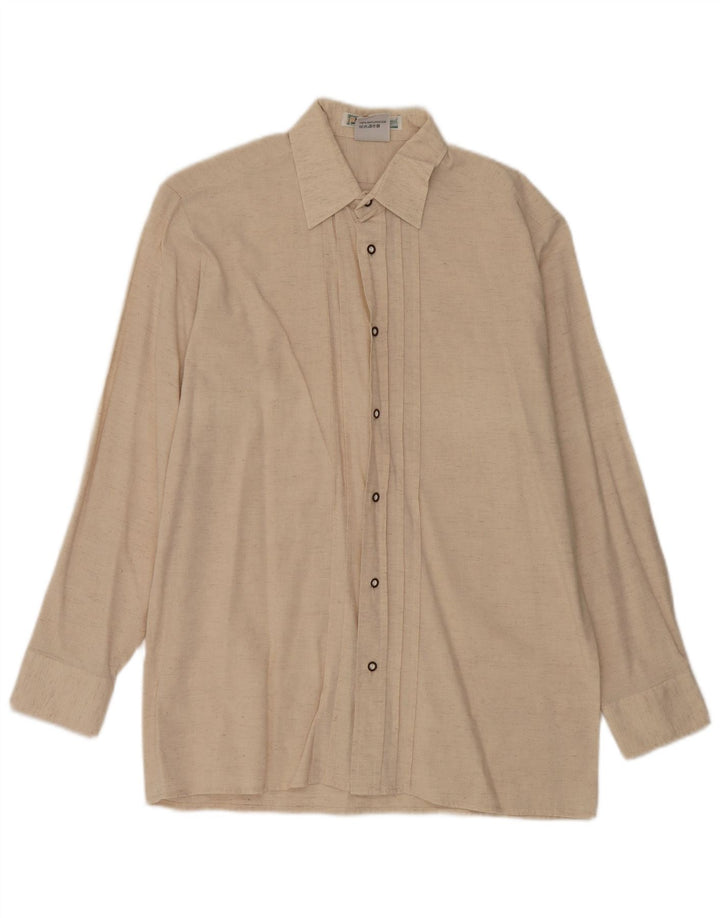 Vintage herreskjorte str. 40 Medium Beige Silke