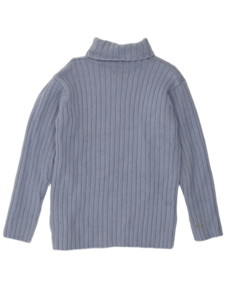 JIGSAW Dame Rullehals Sweater UK 14 Medium Blue Wool