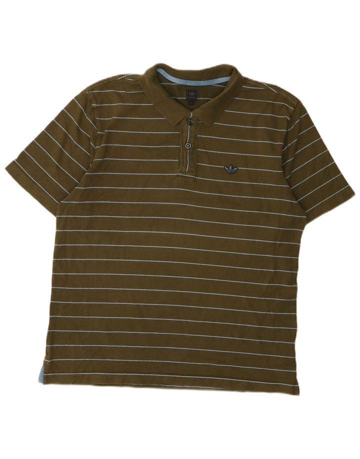 Adidas Polo Shirt til mænd Stor Khaki stribet