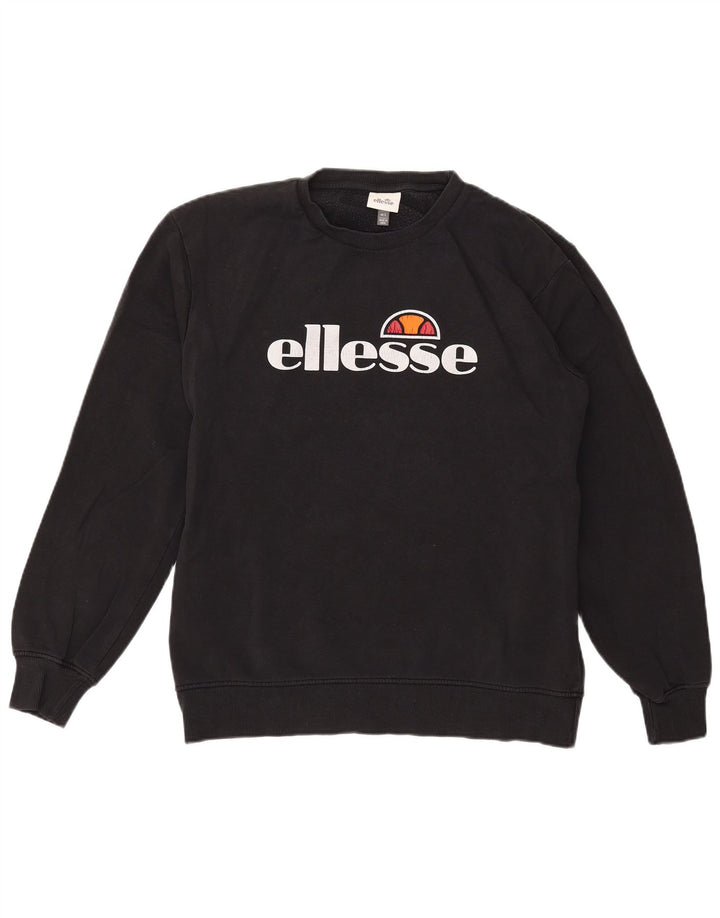 ELLESSE Grafisk sweatshirt til mænd, stor sort bomuld