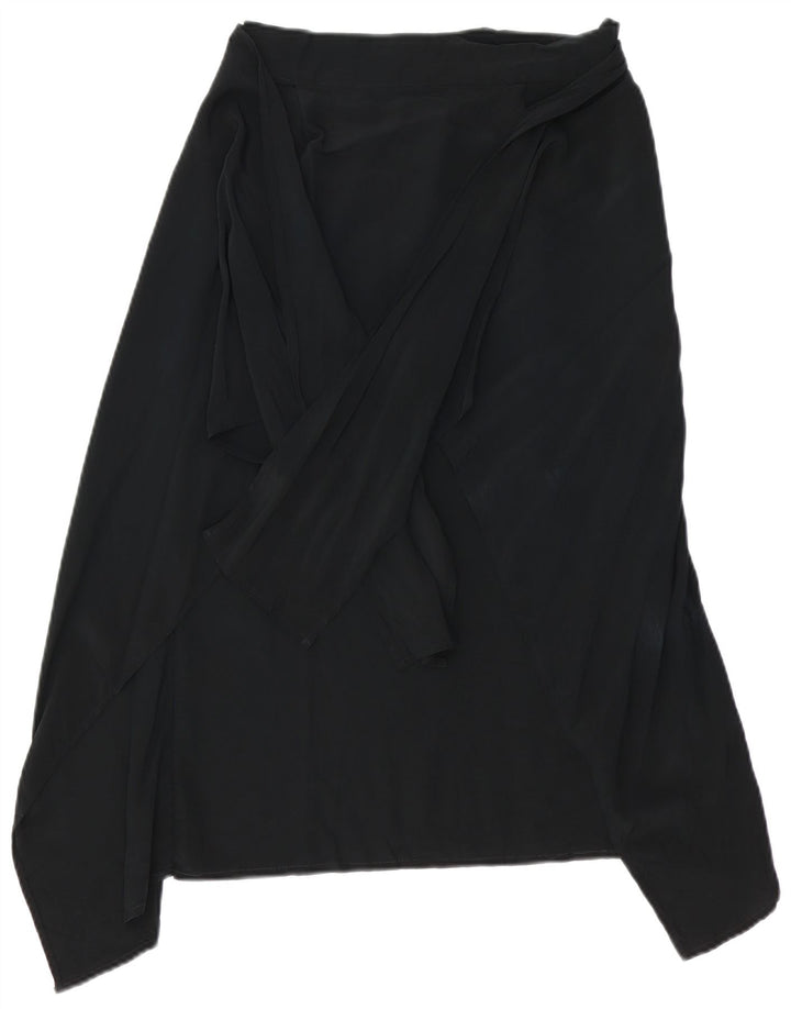 MAX MARA Dame Pianoforte Asymmetrisk Wrap Nederdel IT 40 Small W28 Sort