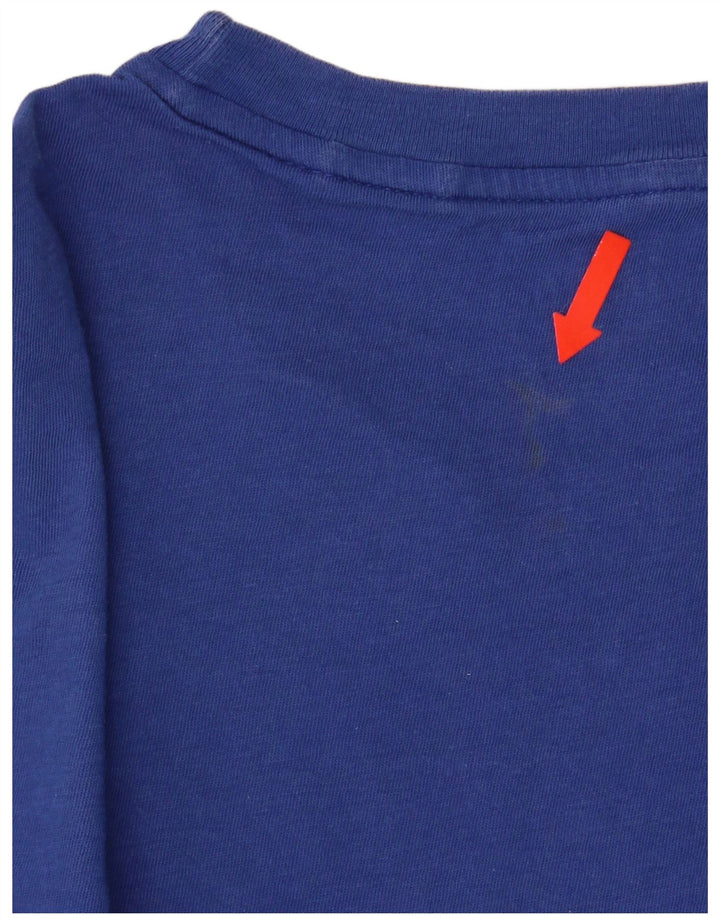 Lee Dame Oversized T-Shirt Top UK 10 Small Blue Cotton