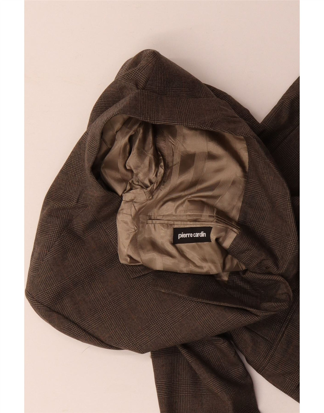 PIERRE CARDIN Herre 3-knaps blazerjakke UK 40 Large Grå Houndstooth