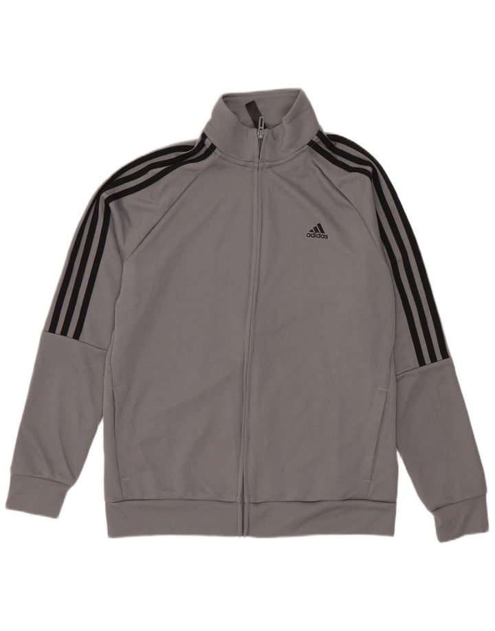 Adidas Boys Aeroready Tracksuit Topjakke 13-14 År Grå Polyester