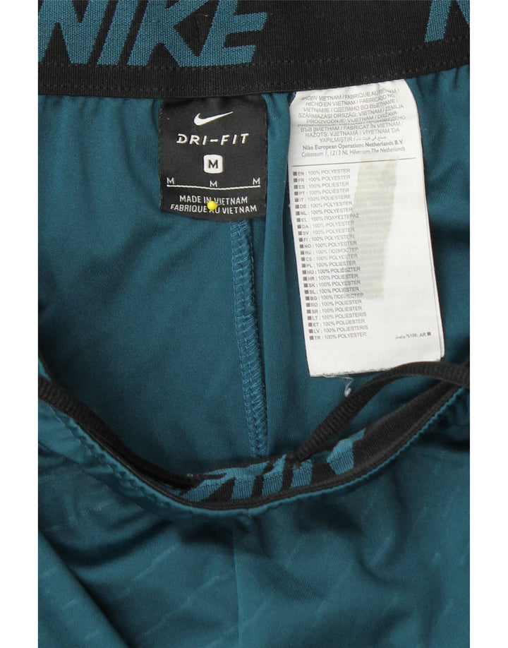 Nike Herre Dri Fit grafiske sportsshorts mellemblå stribet polyester