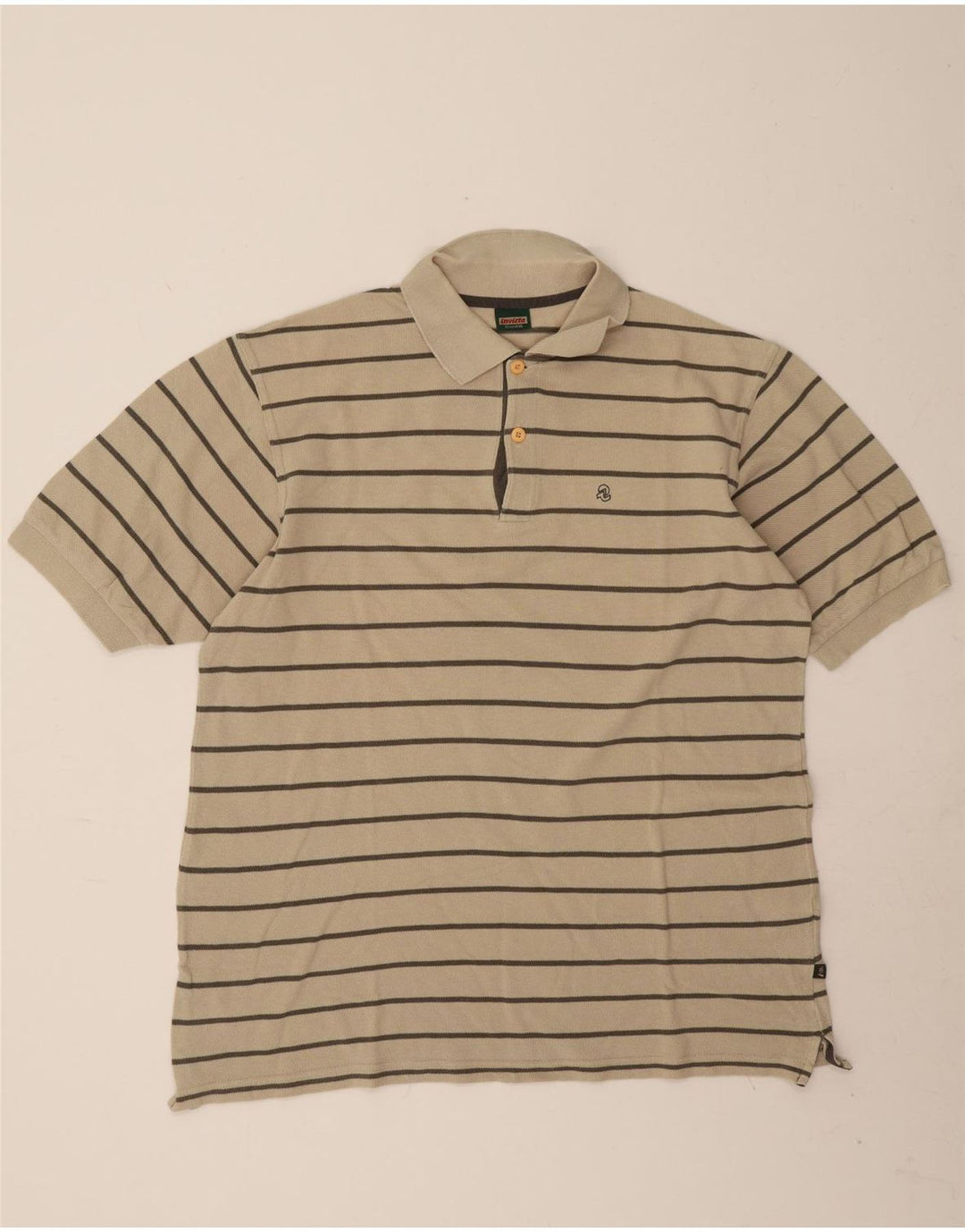 Invicta herre poloshirt 2XL beige stribet bomuld