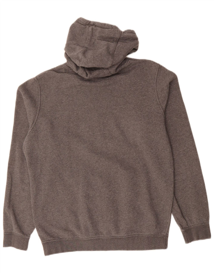 NIKE Mens Hoodie Jumper Medium Grey Cotton